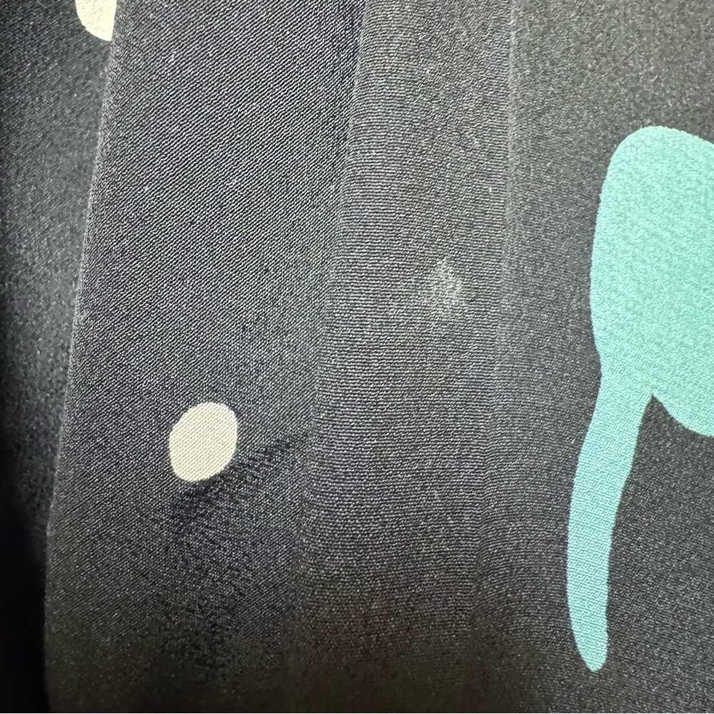 Vintage Silk Bonnie Yim Cat Pattern Button Up Blouse - Picture 6 of 7
